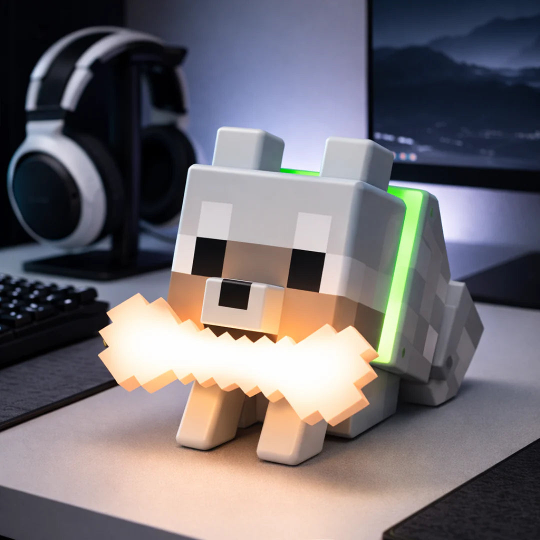 LÁMPARA WOLF PIXEL-ART