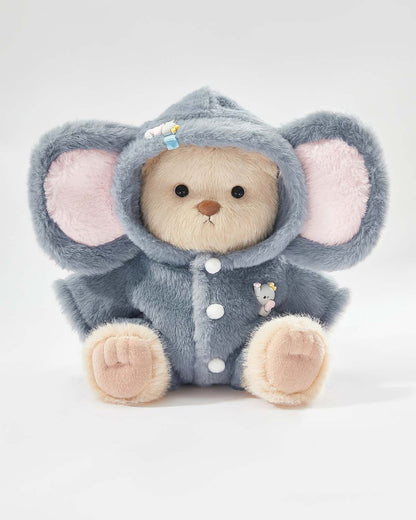 Teddy Bear Outfit – Navy Elephant Jumpsuit