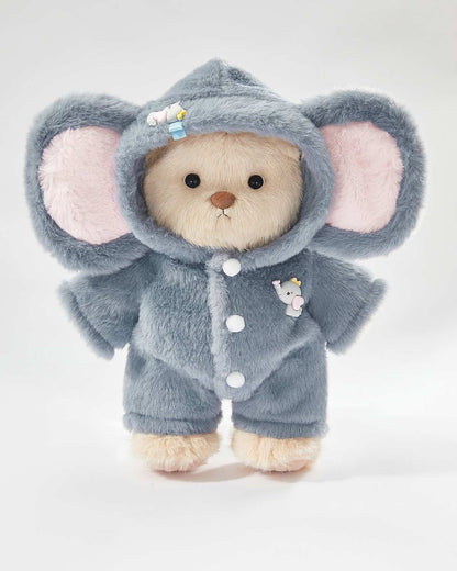 Teddy Bear Outfit – Navy Elephant Jumpsuit