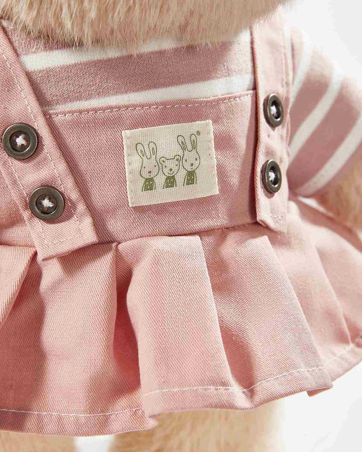 Teddy Bear – Pink Striped Dress Set