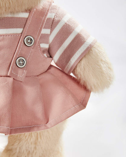 Teddy Bear – Pink Striped Dress Set