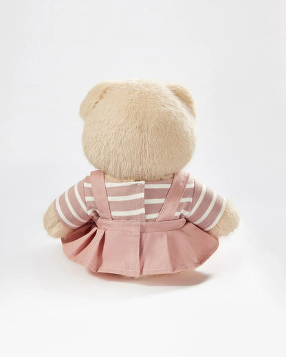 Teddy Bear – Pink Striped Dress Set