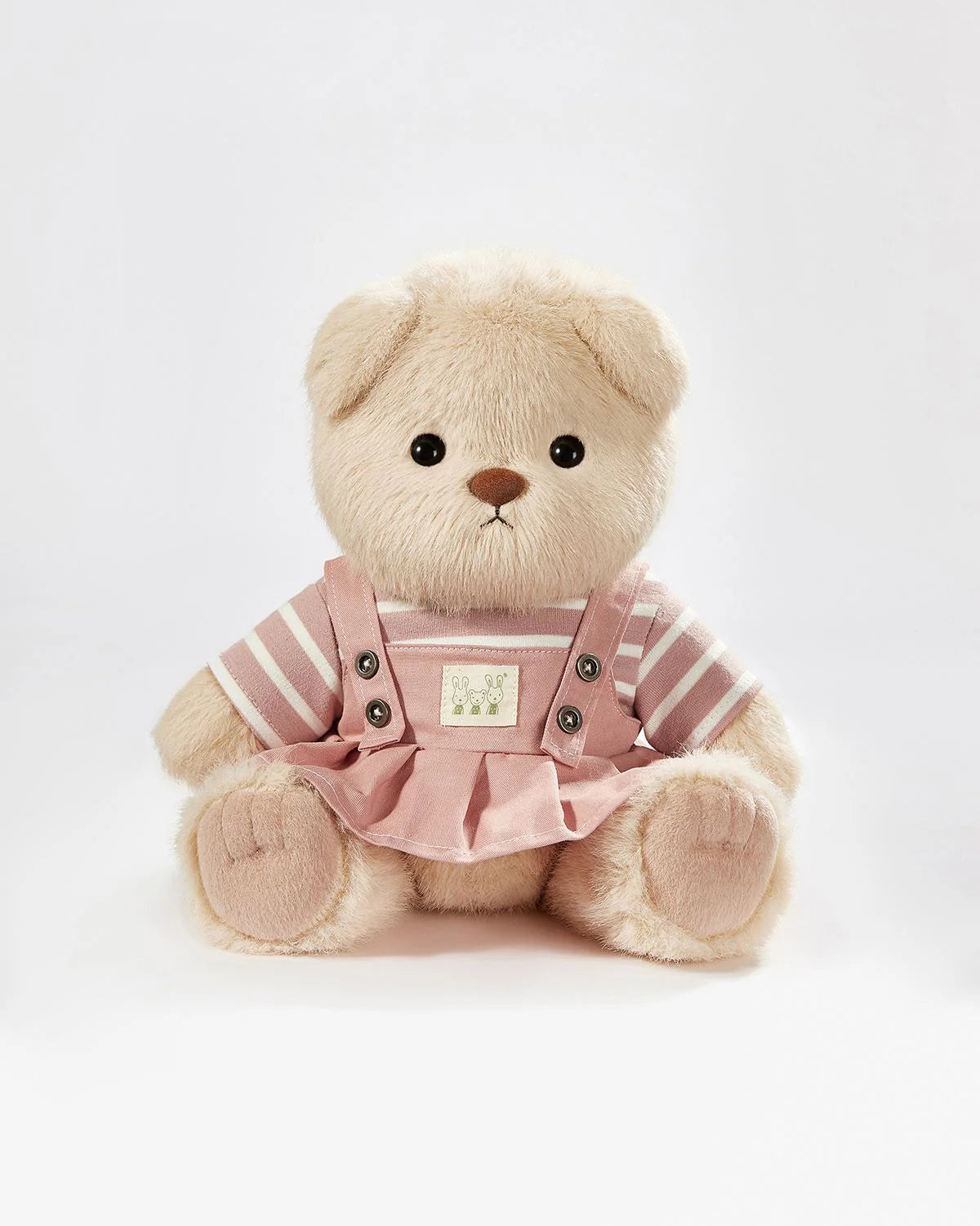 Teddy Bear – Pink Striped Dress Set