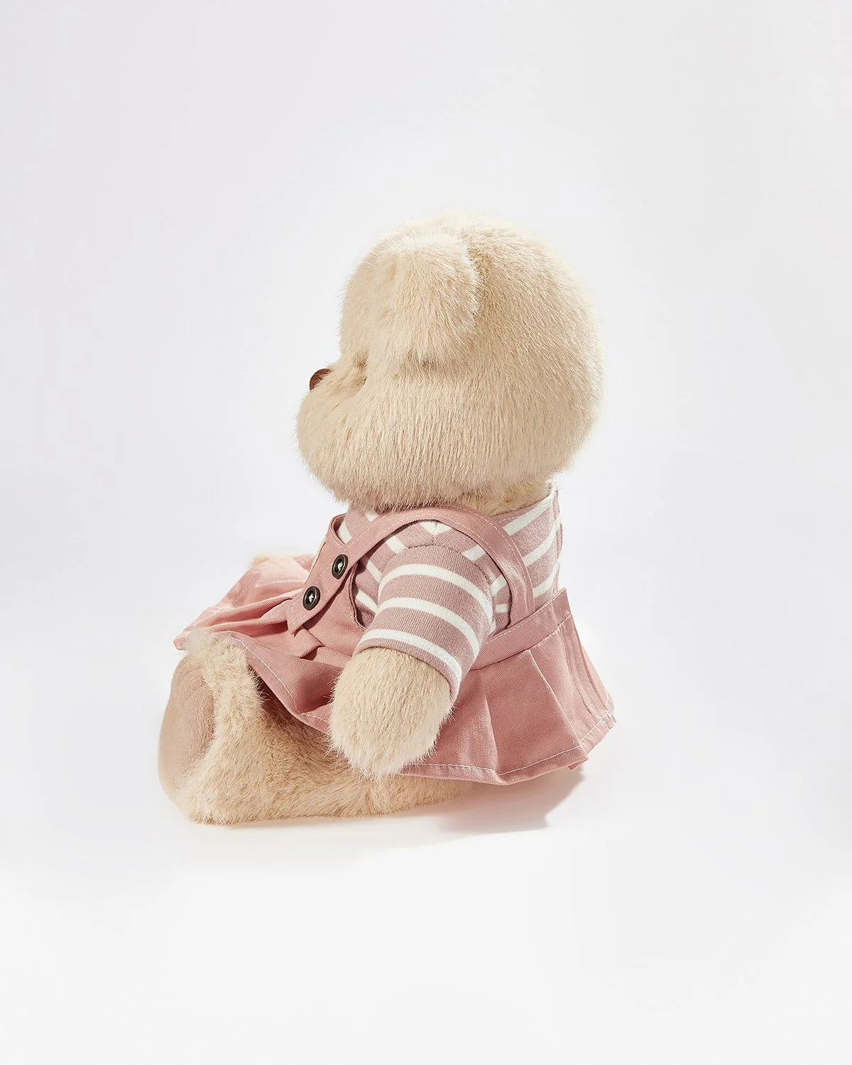 Teddy Bear – Pink Striped Dress Set