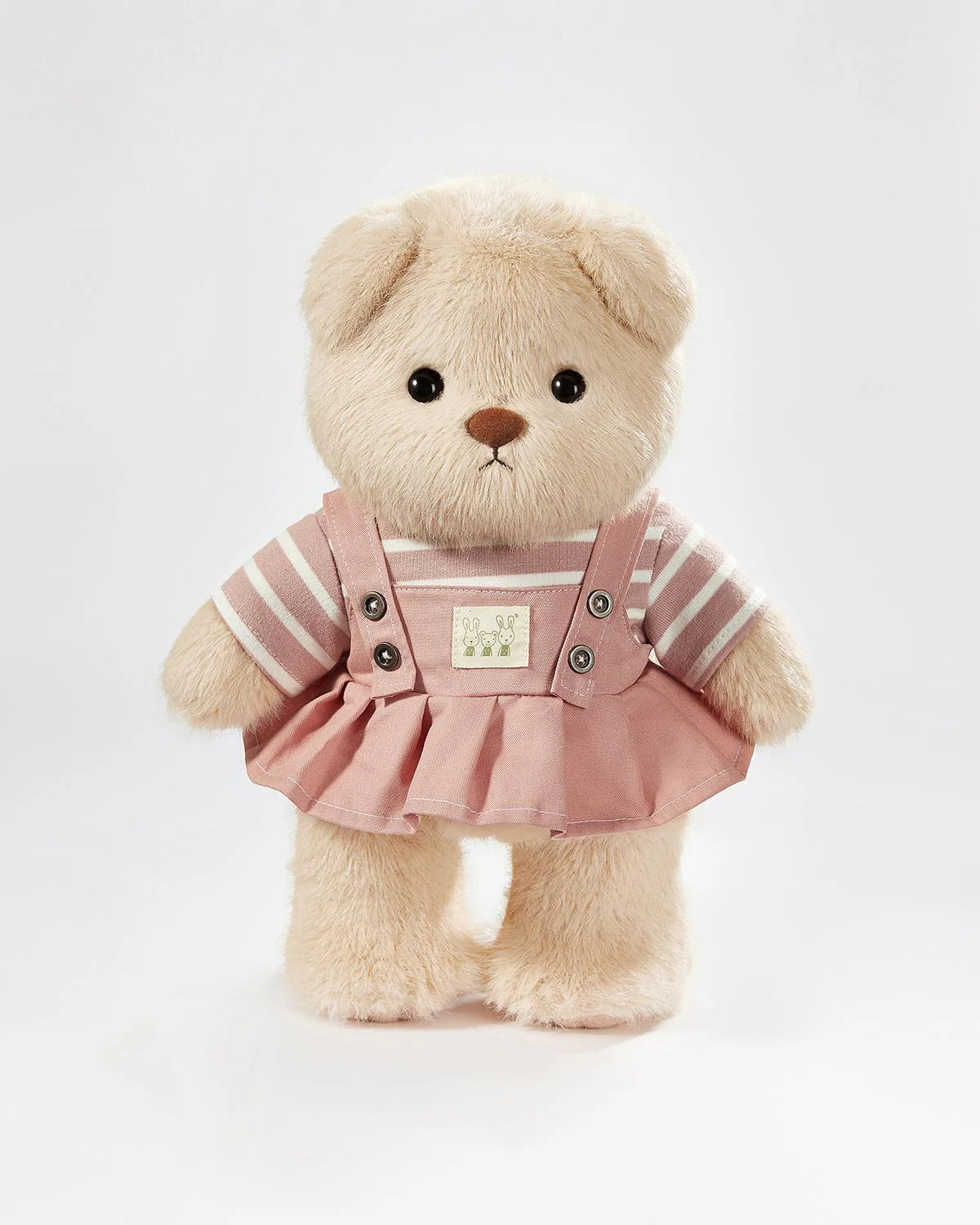 Teddy Bear – Pink Striped Dress Set