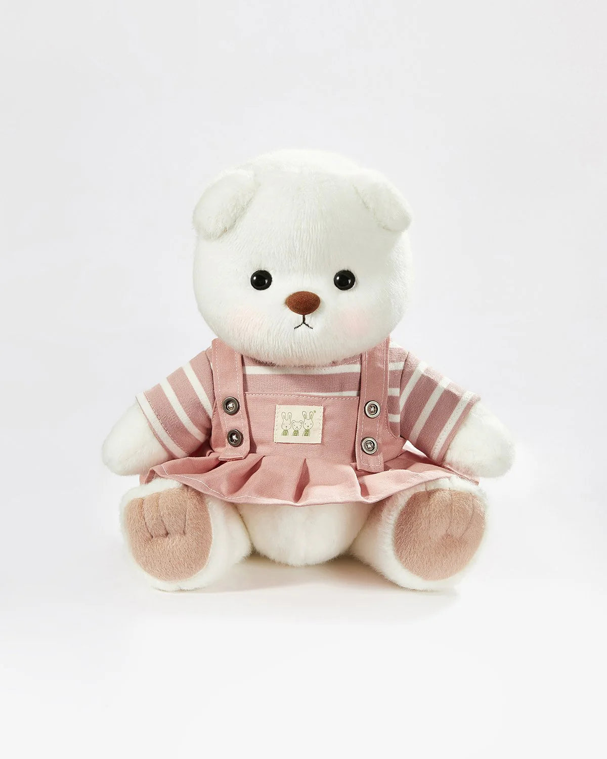Teddy Bear – Pink Striped Dress Set