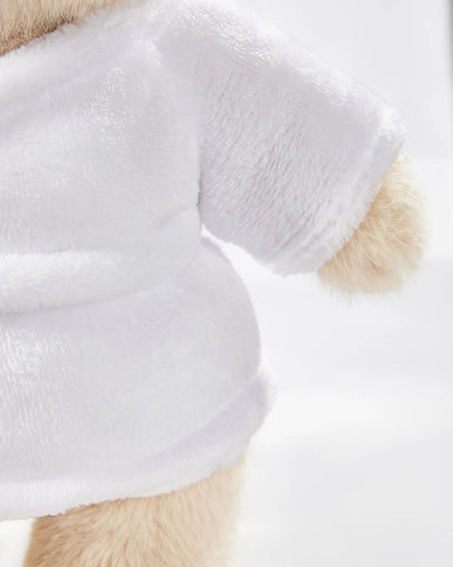 Teddy Bear Outfit – White Robe Set