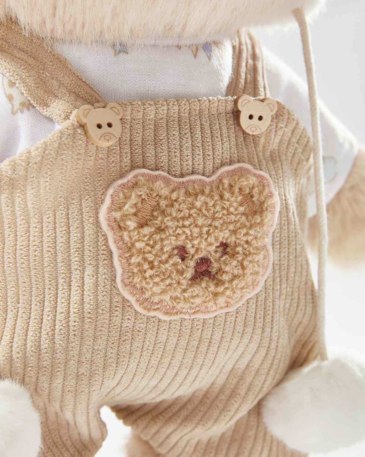 Teddy Bear – White Mink Overalls