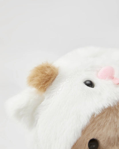 Teddy Bear Outfit – White Sheep Overalls Set