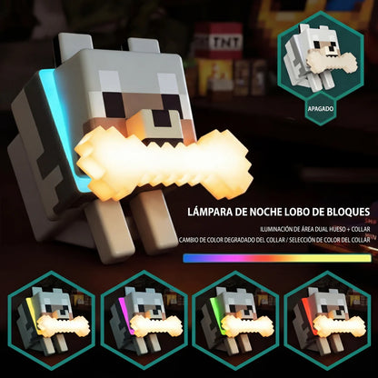 LÁMPARA WOLF PIXEL-ART