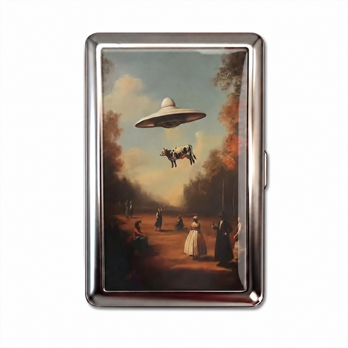 Bovine Abduction — Tin Cardholder Wallet