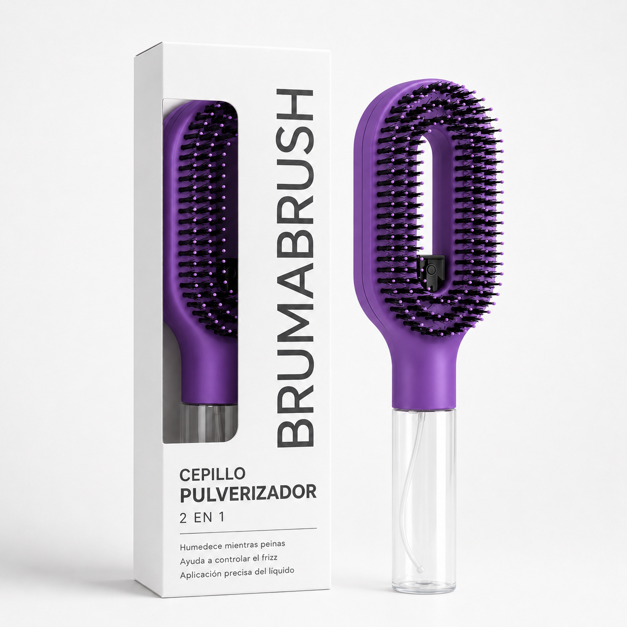 BrumaBrush™ – Cepillo Pulverizador 2 en 1