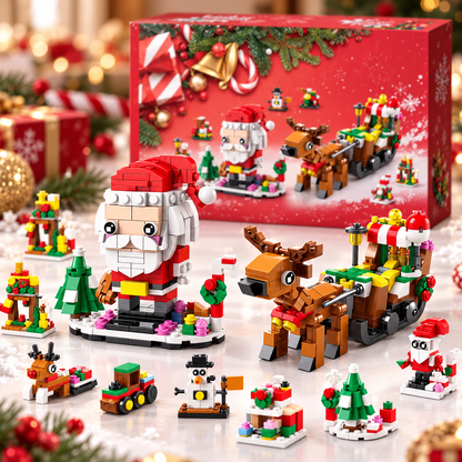Calendario de Adviento de Bloques de Construcción Navideño