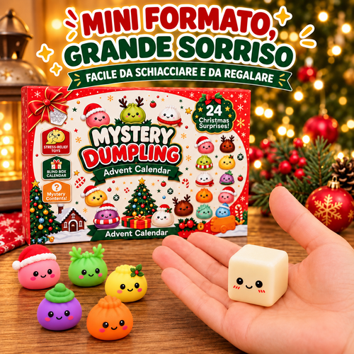 Calendario dell’Avvento Mystery Dumpling – 24 Squishy a Sorpresa