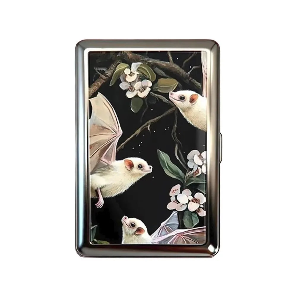 Vintage-Style Vintage Card Case Versatile Design Metal Material Metal Case Easy Snap Multi-function Card Holder