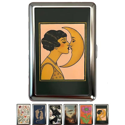 Vintage-Style Vintage Card Case Metal Material Easy Snap Metal Case Versatile Design Multi-function Card Holder ID Card Holder