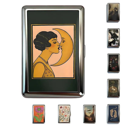 Vintage-Style Vintage Card Case Metal Material Easy Snap Metal Case Versatile Design Multi-function Card Holder ID Card Holder