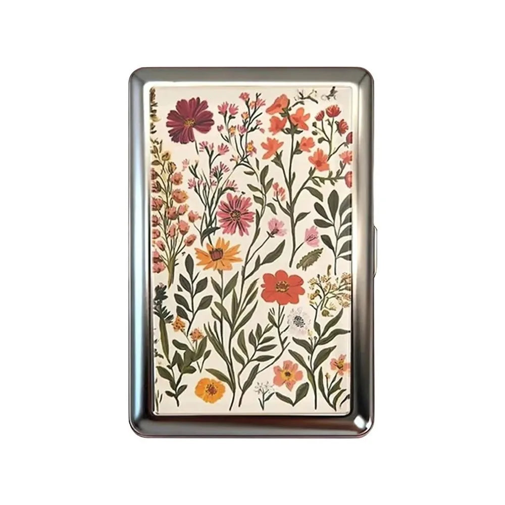 Vintage-Style Vintage Card Case Versatile Design Metal Material Metal Case Easy Snap Multi-function Card Holder