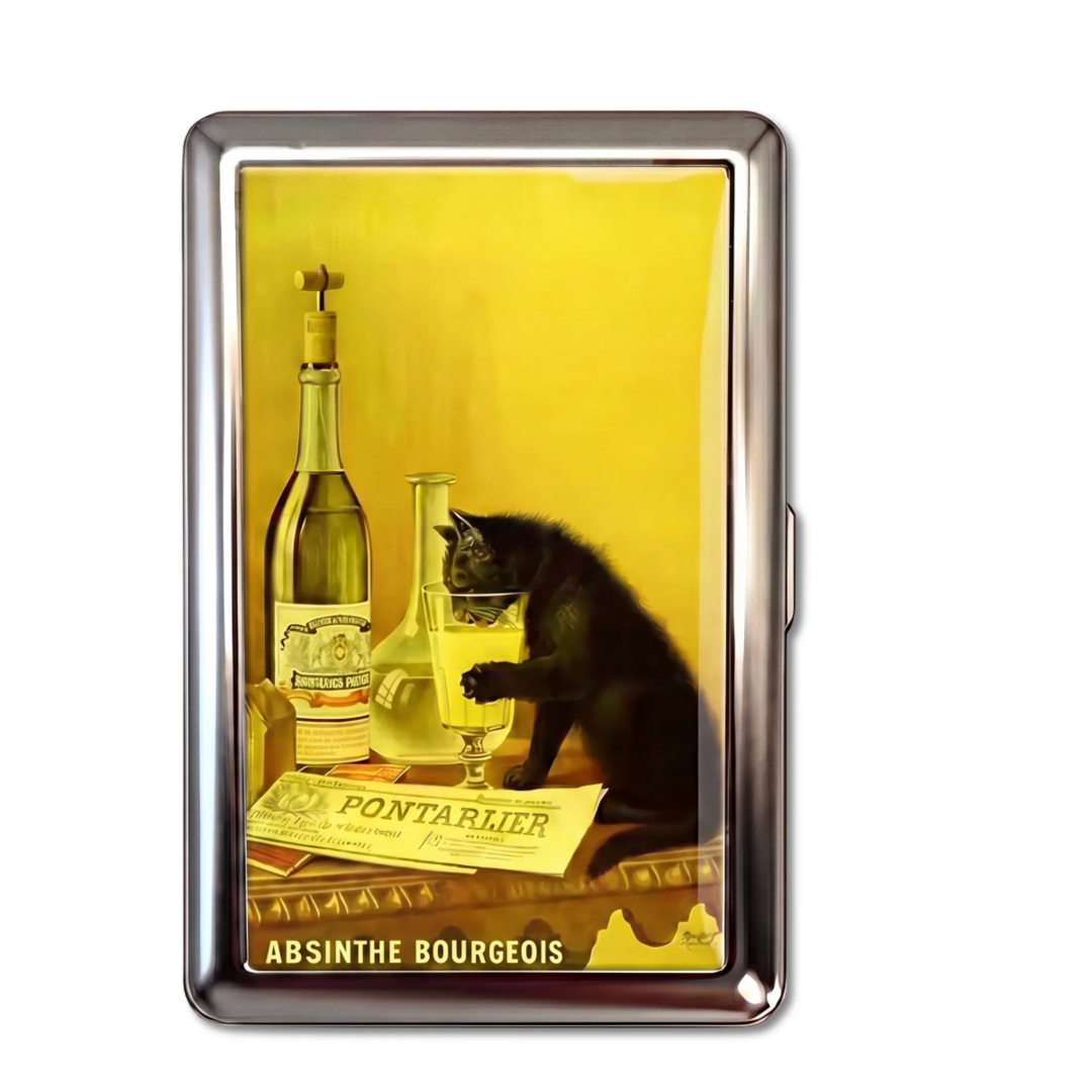 Absinthe Cat — Tin Cardholder Wallet